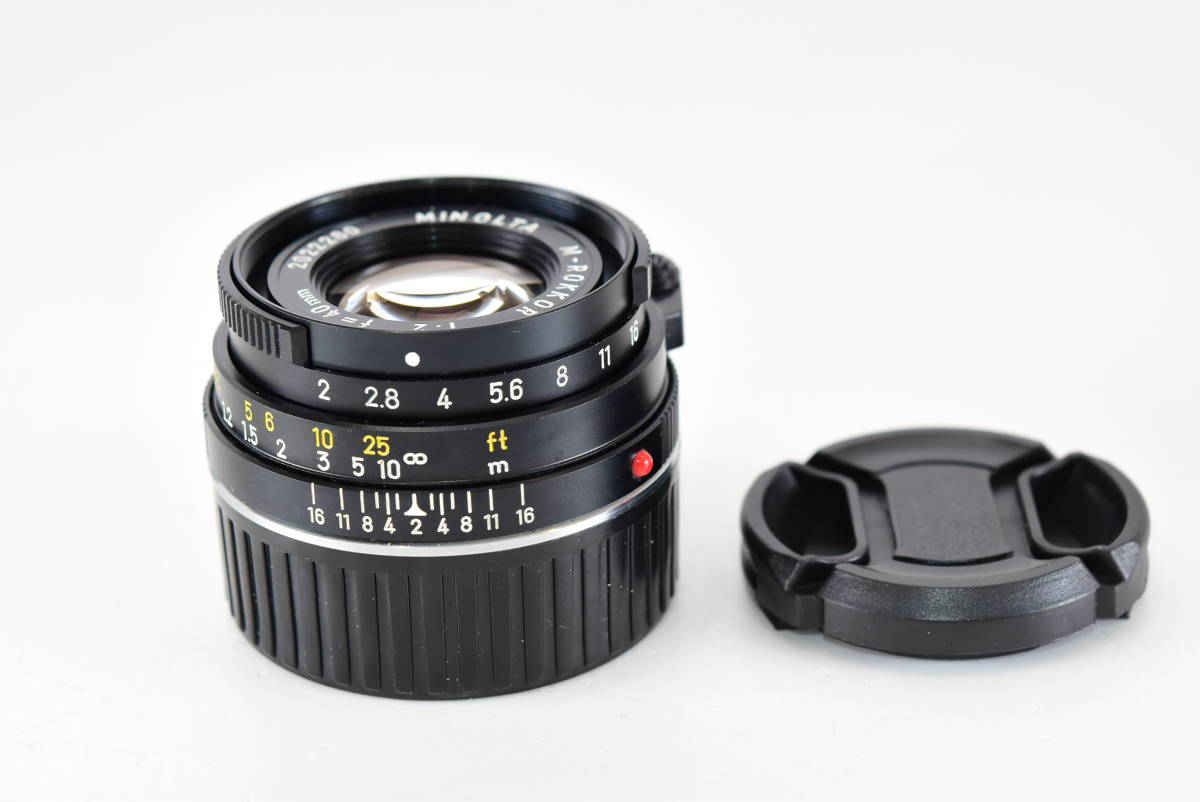 美品 MINOLTA M-ROKKOR 40mm f/2.8 レンズ 美品】Late Model MINOLTA M 