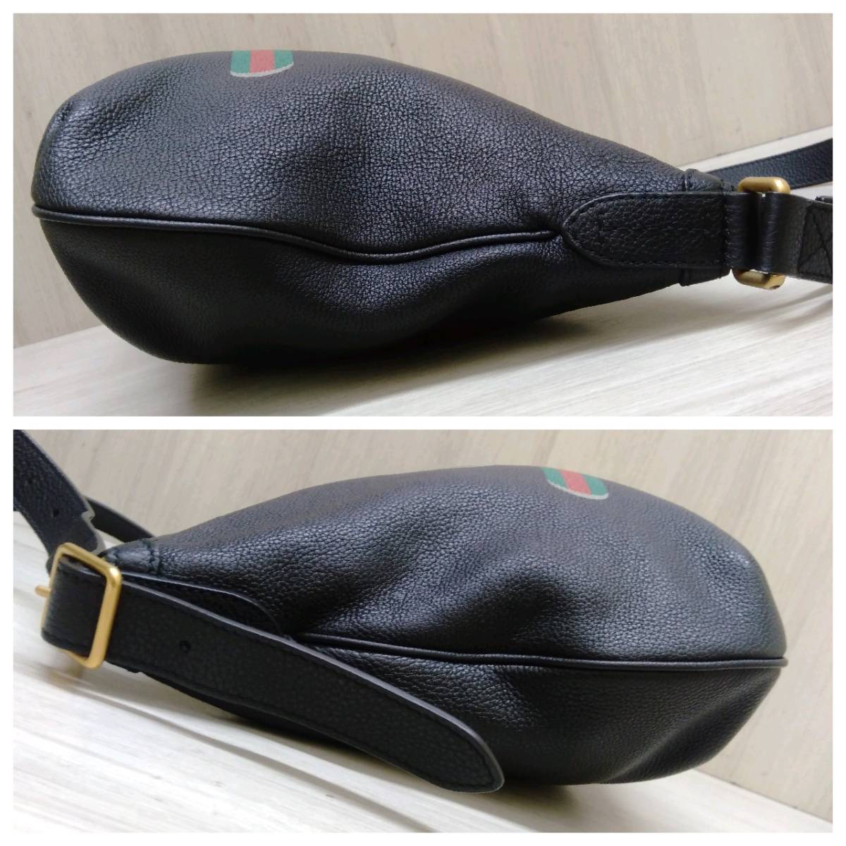 GUCCI】グッチ プリント ホーボー バッグ ショルダー 斜め掛け 