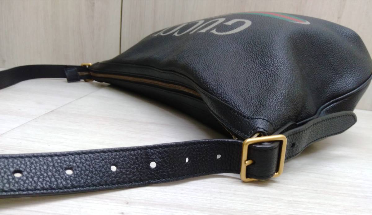 GUCCI】グッチ プリント ホーボー バッグ ショルダー 斜め掛け 