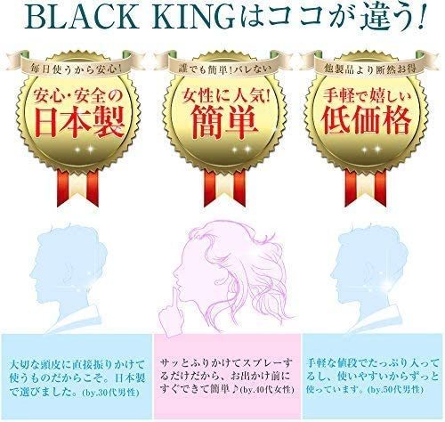 105グラム (x 1) ブラック ボリュームアップヘアパウダー　BLACK KING　ブラック_5