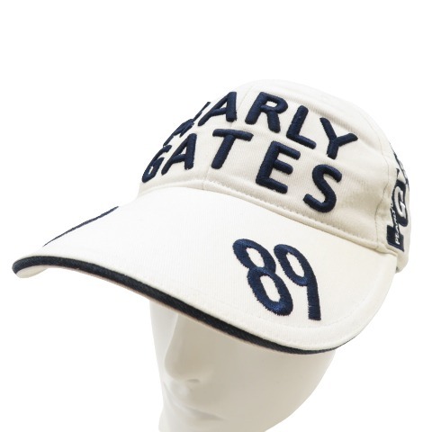 PEARLY GATES パーリーゲイツ 2020年モデル キャップ ニコちゃん 刺繍 ホワイト系 FR [240001847796] ゴルフウェア