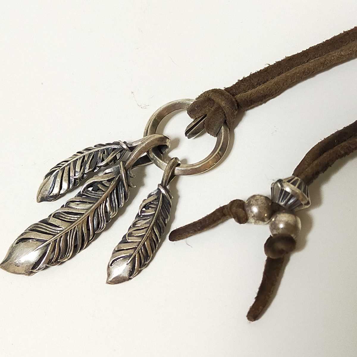 エムズコレクション M's collection フェザーネックレス 3連 INTELLECTUAL FEATHER Triple Feather Dangle Pendant silver925/シルバー925