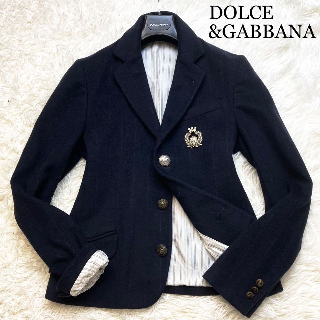  ほぼ 幻の逸品 DOLCE&GABBANA 最高級イタリア製 極上ウールテーラードジャケット メタル釦 エンブレムブローチ付 D&G ドルガバ46(Mサイズ)｜売買されたオークション情報、yahooの商品情報を Mサイズ