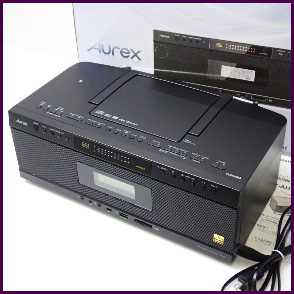 1】【A】東芝 ハイレゾ対応 Bluetooth/SD/USB/CDラジオ TY-AH1(K