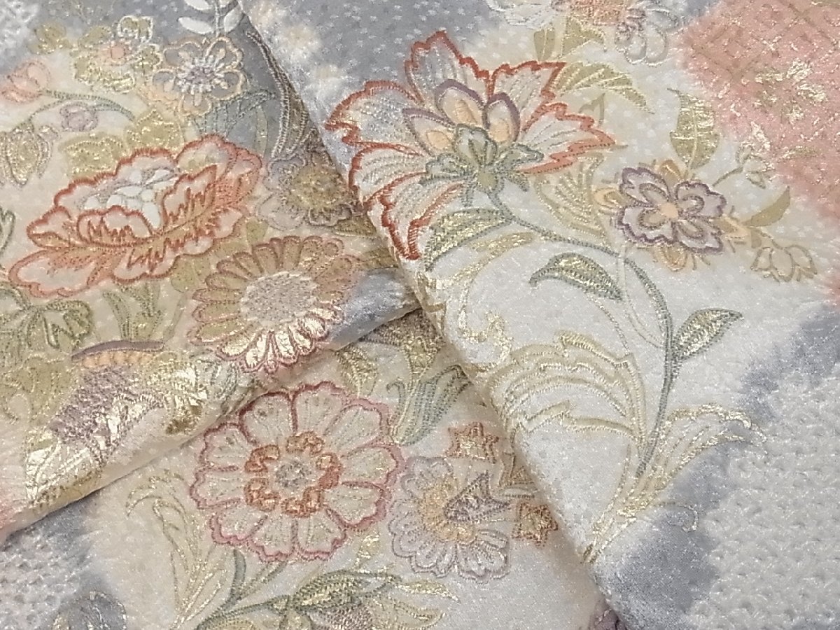 平和屋着物□創業460年・千總 訪問着 刺繍 絞り 草花文 金彩 高島屋  