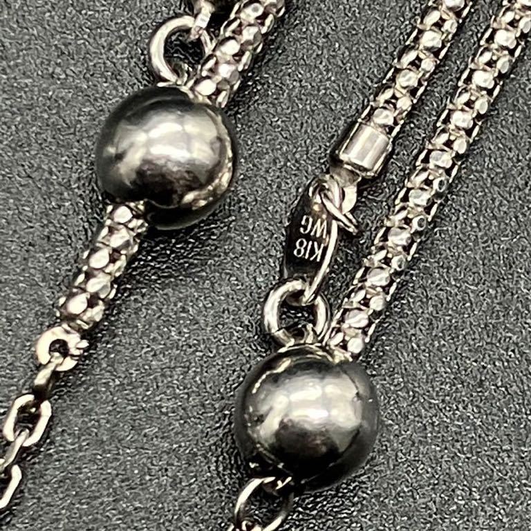 即決 K18WG ホワイトゴールド ネックレス | VACHAMBER.COM