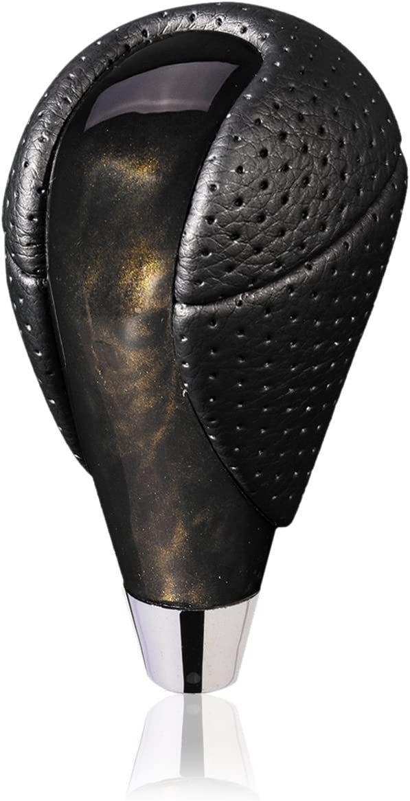 アルファード20系 ヴェルファイア20系 前期・後期 シフトノブ レザー ウッド調パネル コンビシフトノブ 8mm純正交換 Rタイプ ゴールド