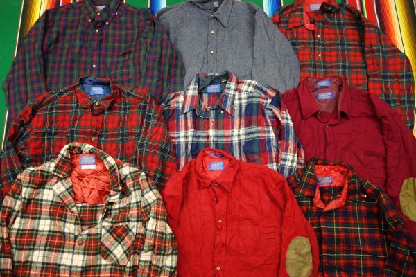 LSH-PEN2 ペンドルトン PENDLETON ウールチェックシャツ 長袖シャツ￥1～US古着卸大量セット業者まとめ売り