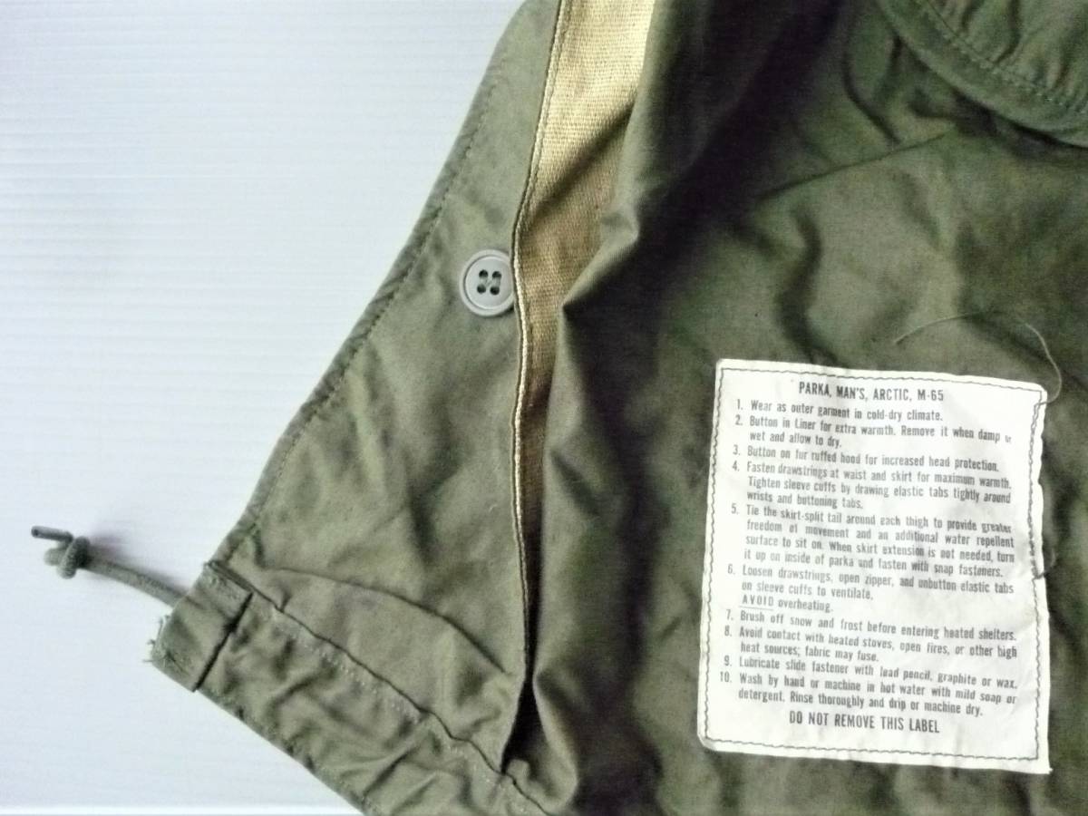 極美品 S 米軍実物 70s M-65 モッズコート ライナー フード セット③