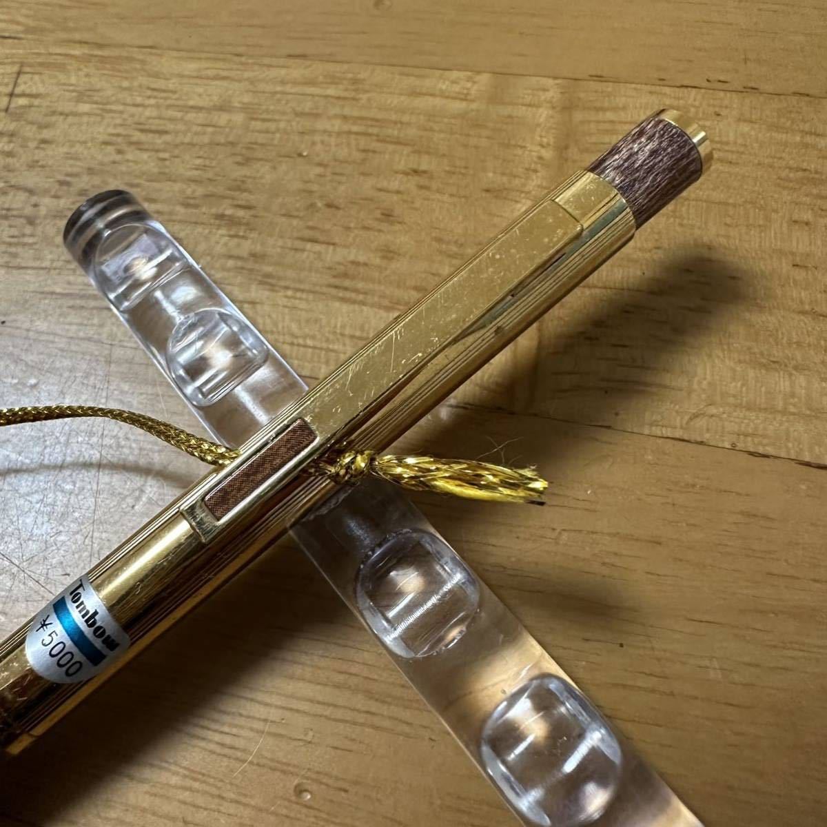 新品 廃盤 TOMBOW トンボ EXTA エクスタ シャーペン 木軸 ゴールド軸