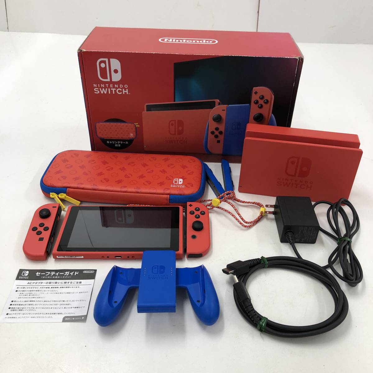 1円～】Nintendo Switch マリオ レッド×ブルー セット キャリング
