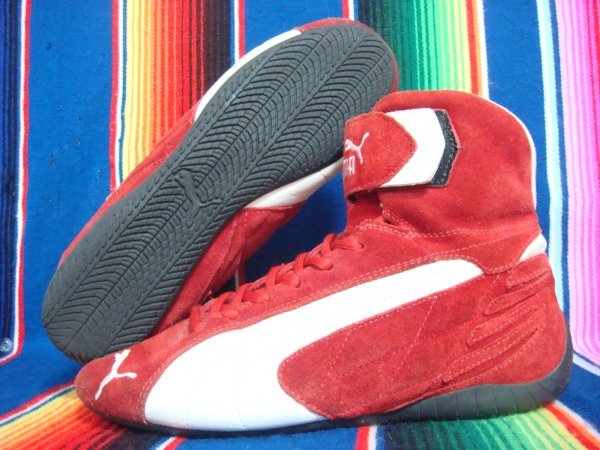 PUMA■プーマ■US8■26cm■赤レッド■スウェード素材■ドライビングシューズ■靴■S896■