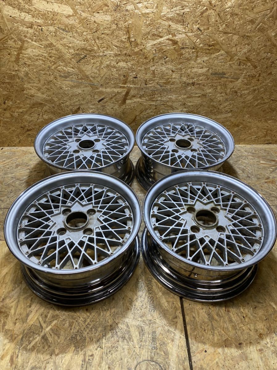 RAYS VOLK メッシュ15インチ 6J ET38 114.3 4穴 旧スズキ SSR 旧車 サニトラ CR22 DE51 エブリィ EA11R EA21R CT21 当時物 レイズ ボルク