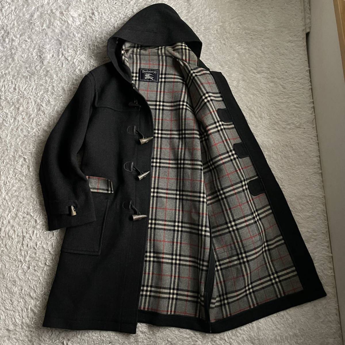 美品 バーバリー チェスターコート カシミア100% シャドーホース 