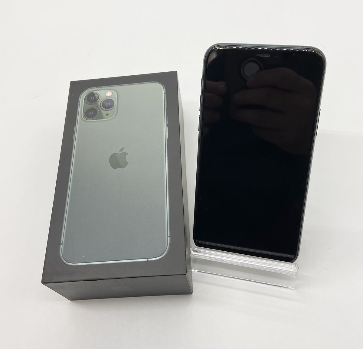 美品☆ iPhone 11 Pro ミッドナイトグリーン 256GB MWCC2J/A au ○ ⑰