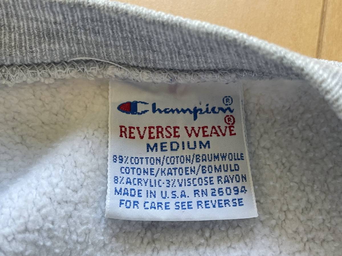 80s 染み込み 3段 ゾロ目 カプセル USA製 刺繍タグ Champion リバース