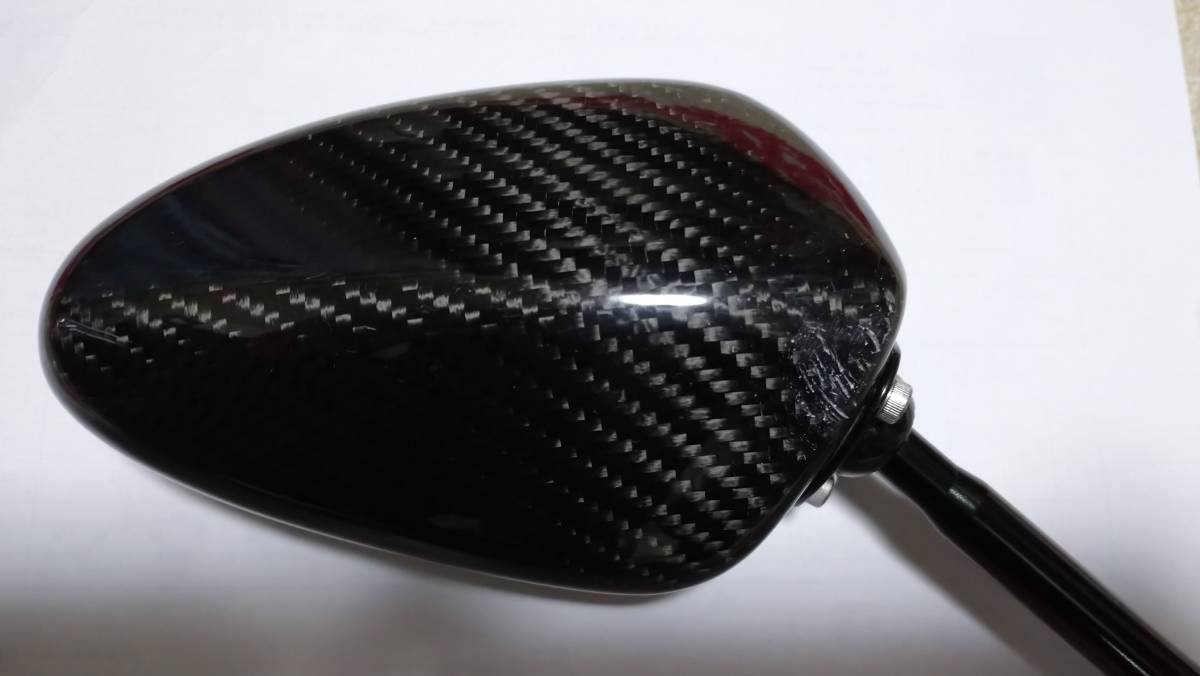 SIMOTA カーボンミラーブルーレンズ 汎用オーバル、ステーは傷なし綺麗