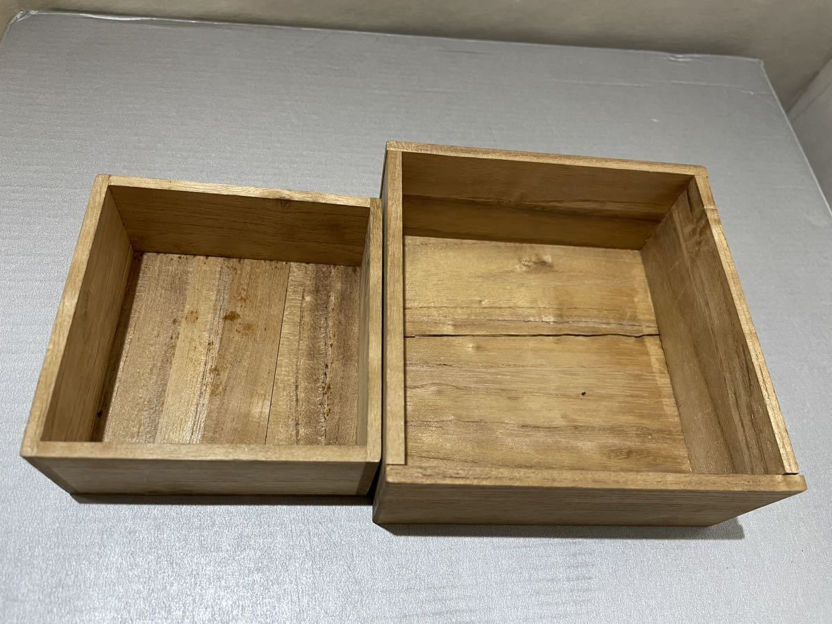 1226Z 麦わら細工 小物入れ 角箱 桐箱 入れ子細工 伝統工芸品 城崎