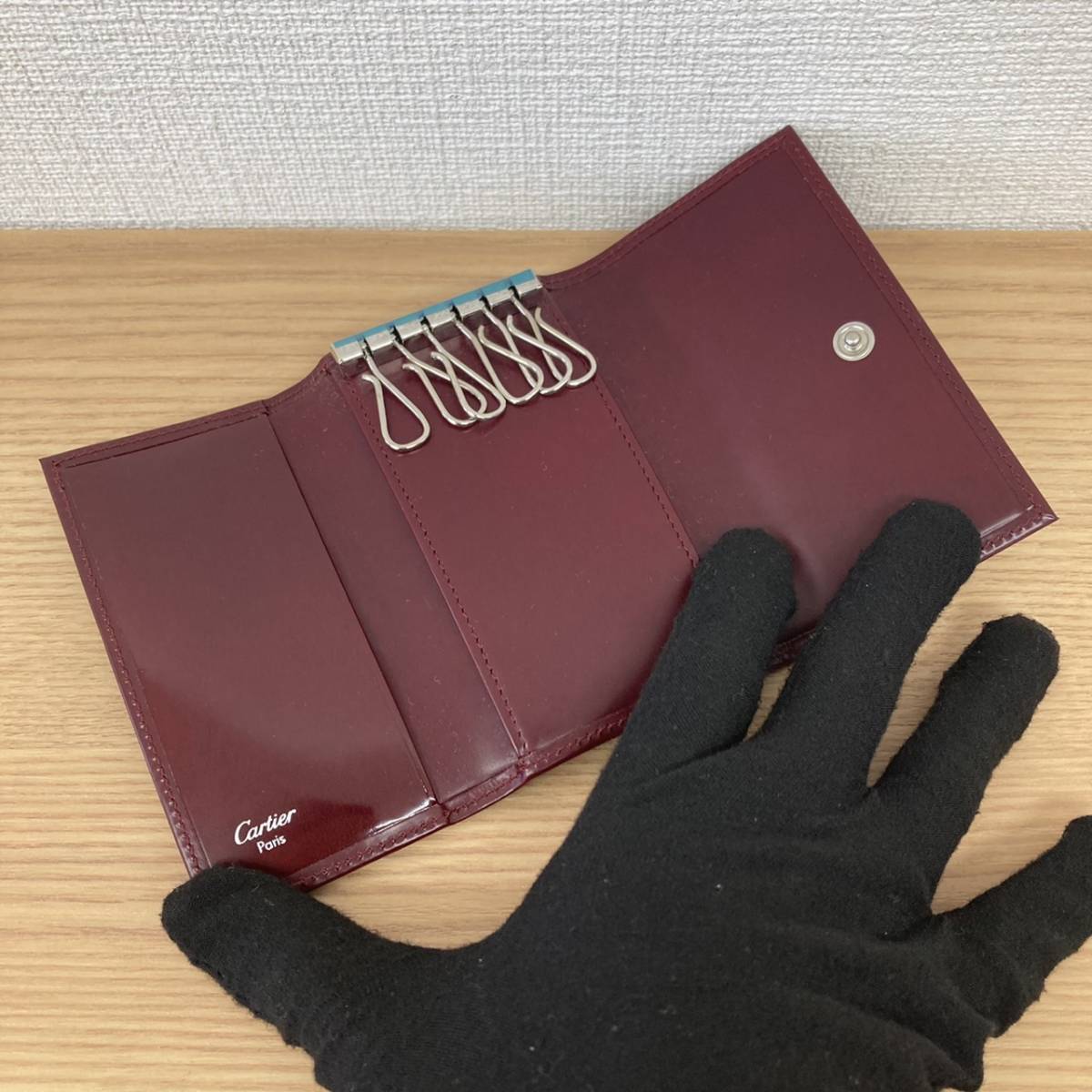 Cartierカルティエキーケース パンテールパンサー6連FL102343箱付き