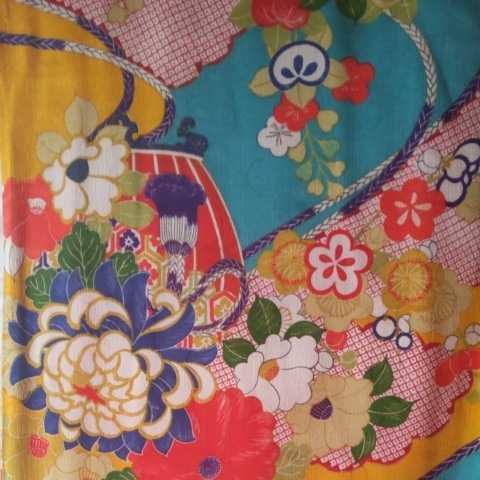 アンティーク 百花繚乱 正絹 美品 百花繚乱 大正ロマン 正絹 百花繚乱