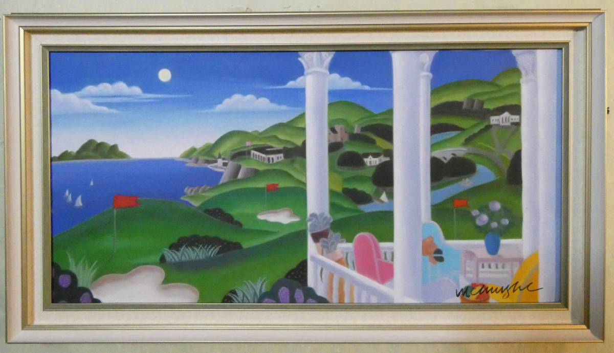 トーマス・マックナイト 大型 絵画 / 依頼品/ 油彩/ 肉筆 / 『 風景