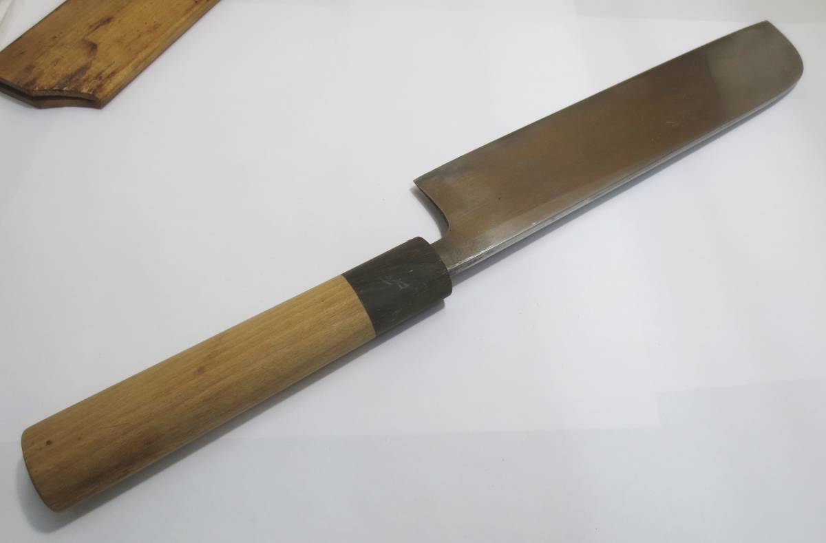 祐成本職用鎌型薄刃包丁日本鋼八寸