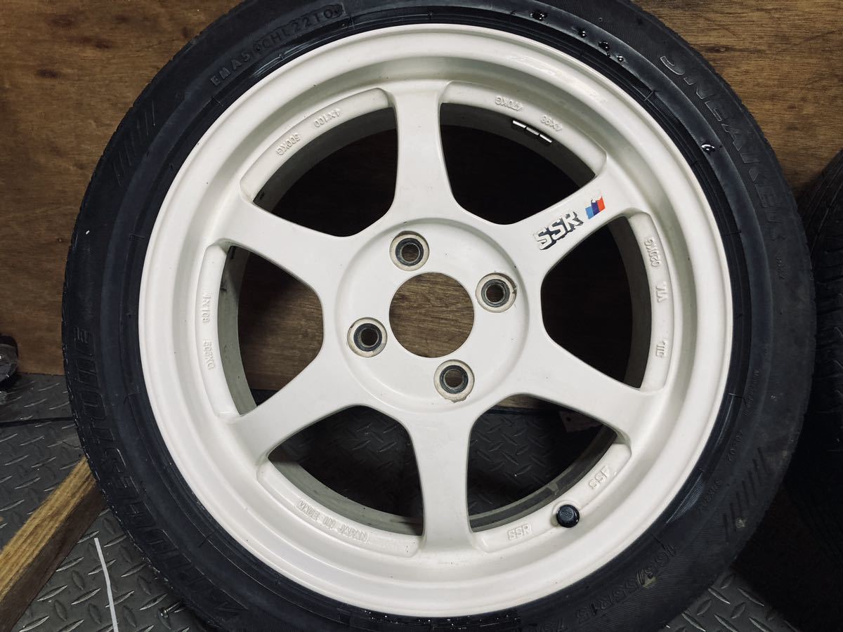 SSR TYPE-C 15インチ 5.5J PCD100 4穴 ET42 BS SNEAKER 165/55R15 4本 