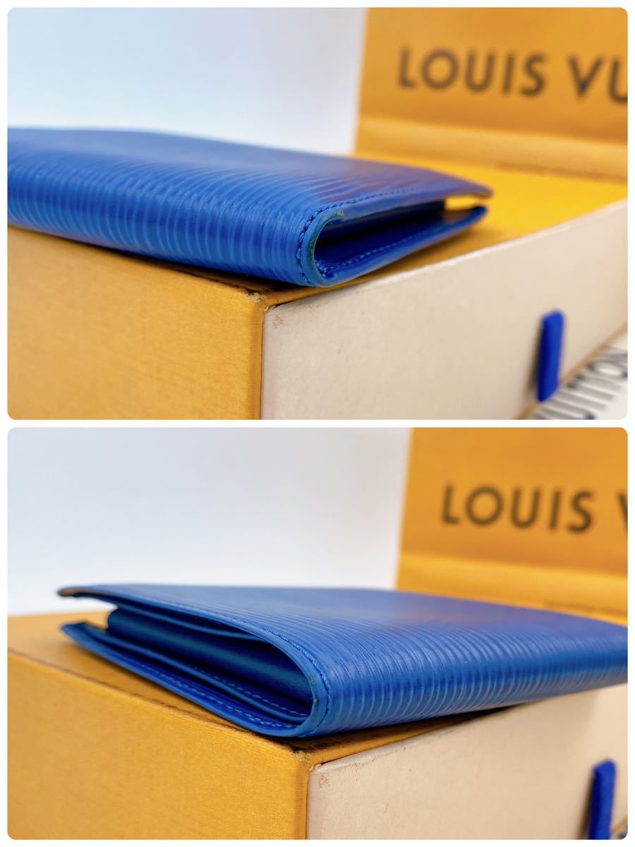A1227【美品】LOUIS VUITTON ルイヴィトン エピ ブルー ポルトフォイユ