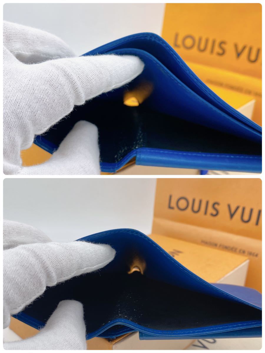 A1227【美品】LOUIS VUITTON ルイヴィトン エピ ブルー ポルトフォイユ