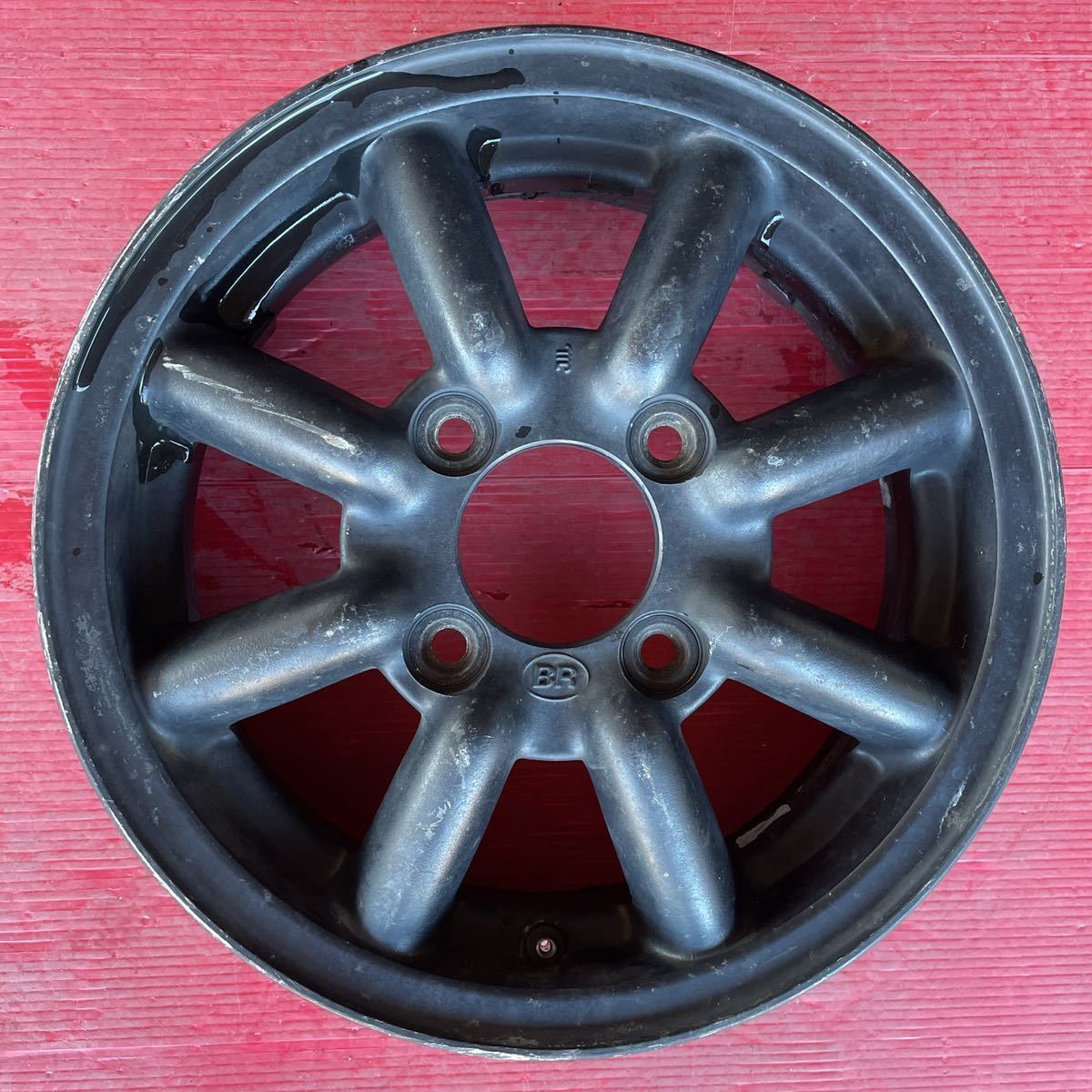 ブラックレーシング BR 13インチ 4.5J+45 PCD110-4穴 ハブ径約73mm  