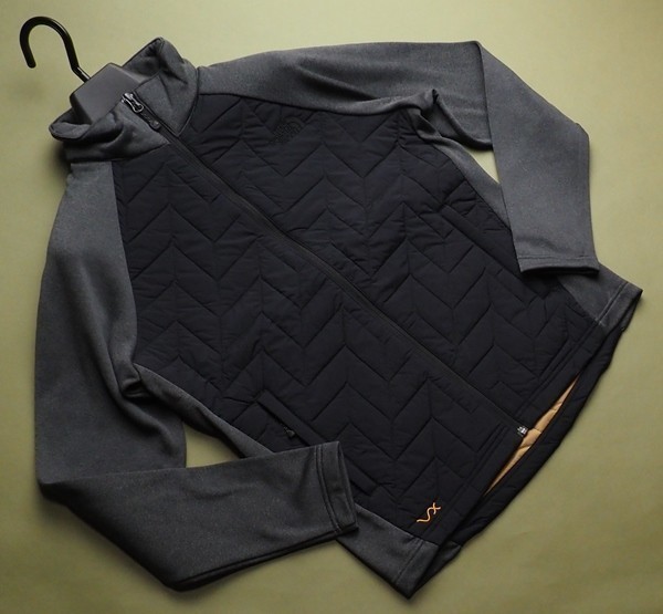 新品正規23000円 ノースフェイス ウール中綿 DWR撥水 ヘリンボーンキルト VX NATURE ジャケット メンズSブラック(BLK) 直営店購入