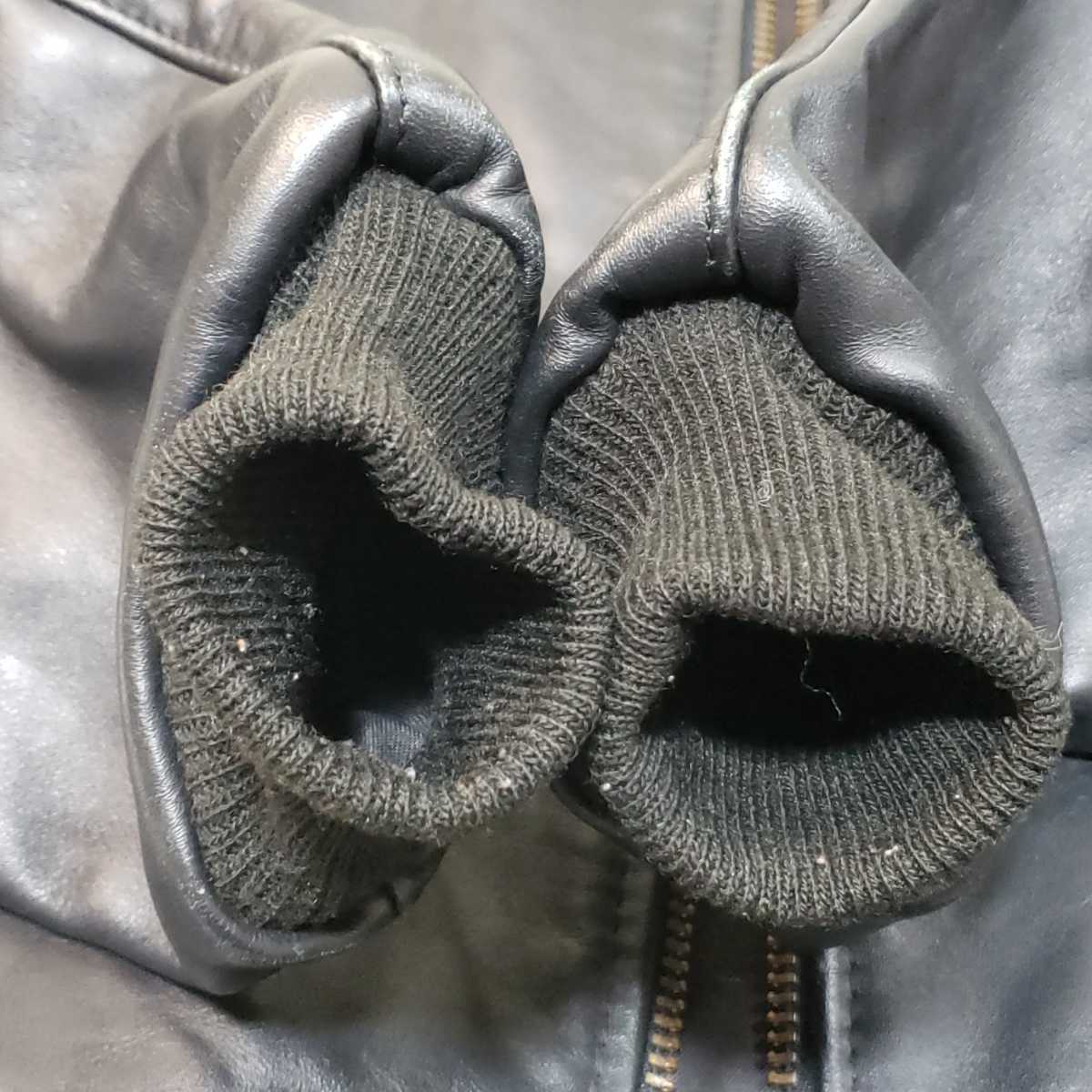 1円スタートVANSON バンソン BOSTON MASS MADE IN USAレザーダブル 