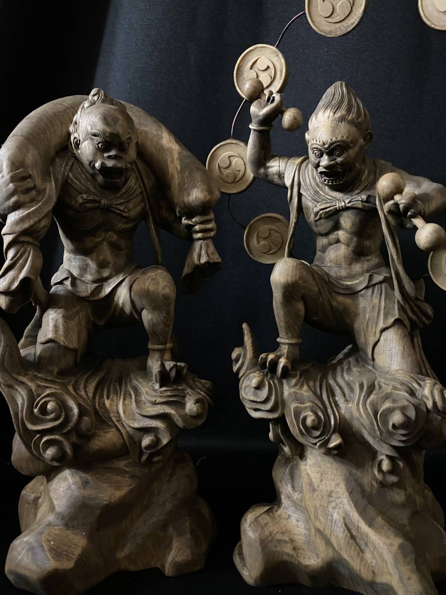 総楠材 高27cm 最大32cm 仏教工芸品 時代彫刻 木彫仏教 仏師で仕上げ品