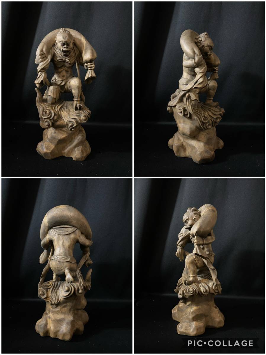 総楠材 高27cm 最大32cm 仏教工芸品 時代彫刻 木彫仏教 仏師で仕上げ品