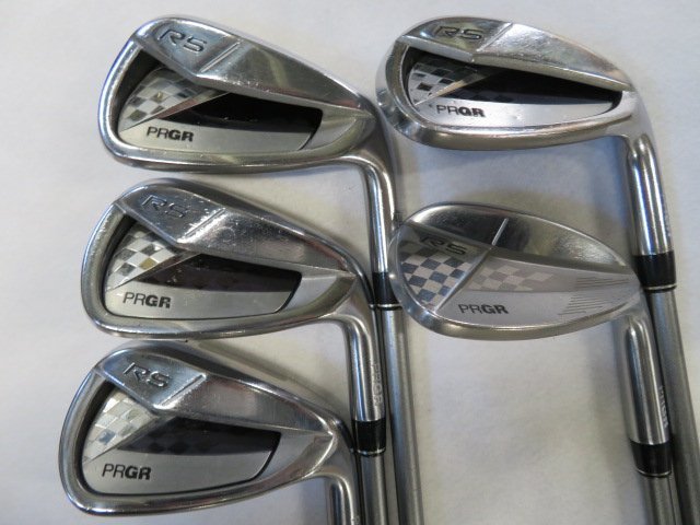 【中古】女性用　プロギア　2016　ＲＳ　チタン　レディース　アイアン　５本（７～Ｐ、Ｓ）　Ｍ３４（A）　純正カーボン