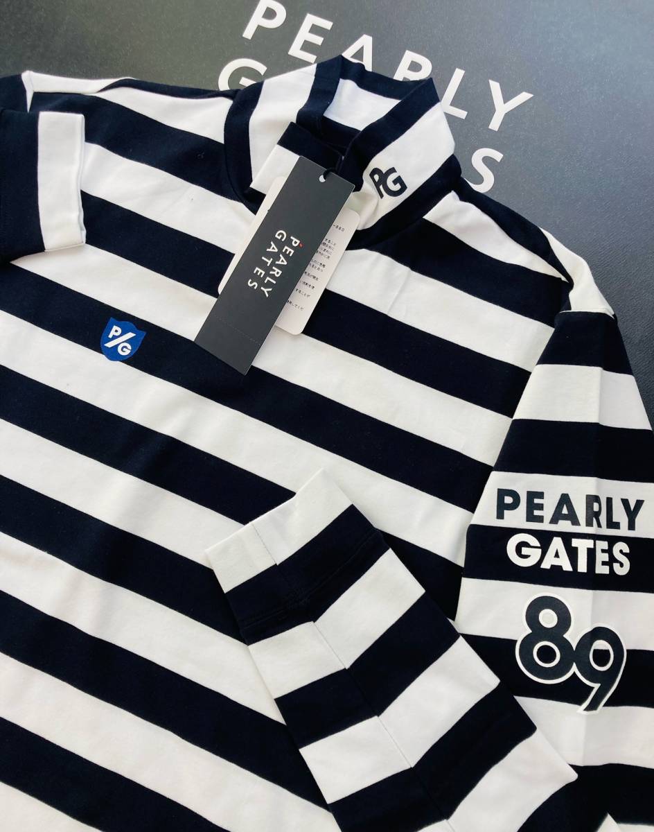PEARLY GATES 「PEARLY ＜ロゴ×花柄プリント Hello 「ボーダー柄