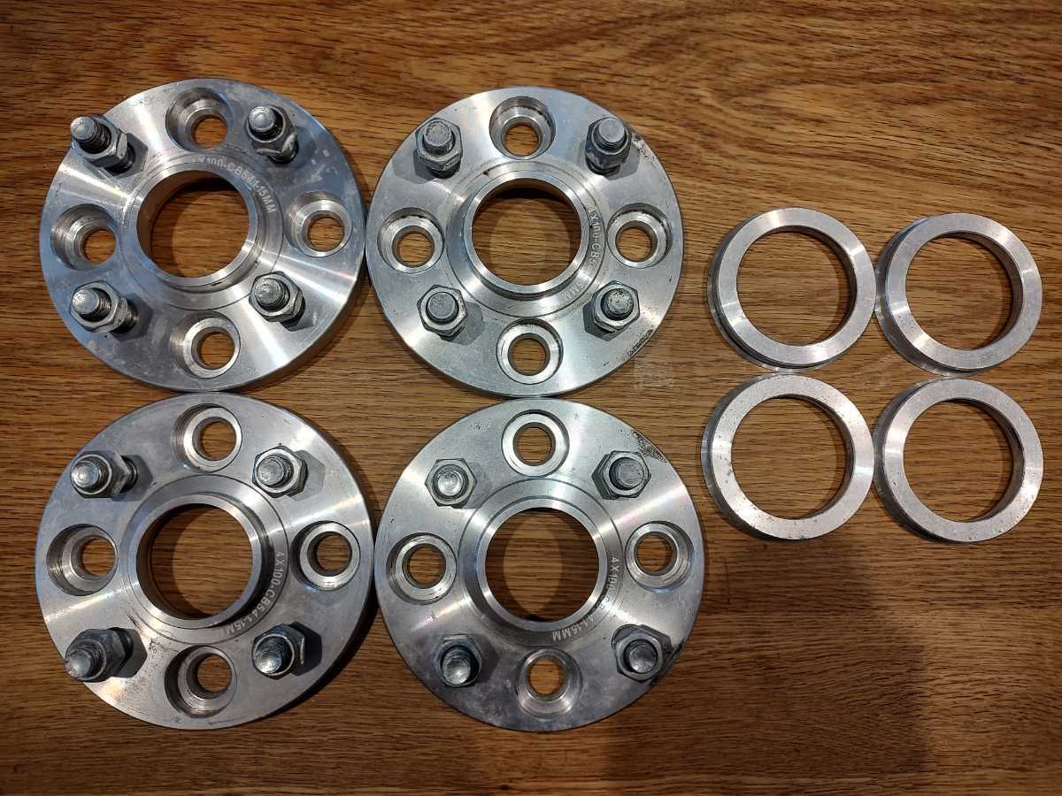 PCD変換 ワイドトレッドスペーサー 4H PCD110→100 P1.25 15mm 2枚組