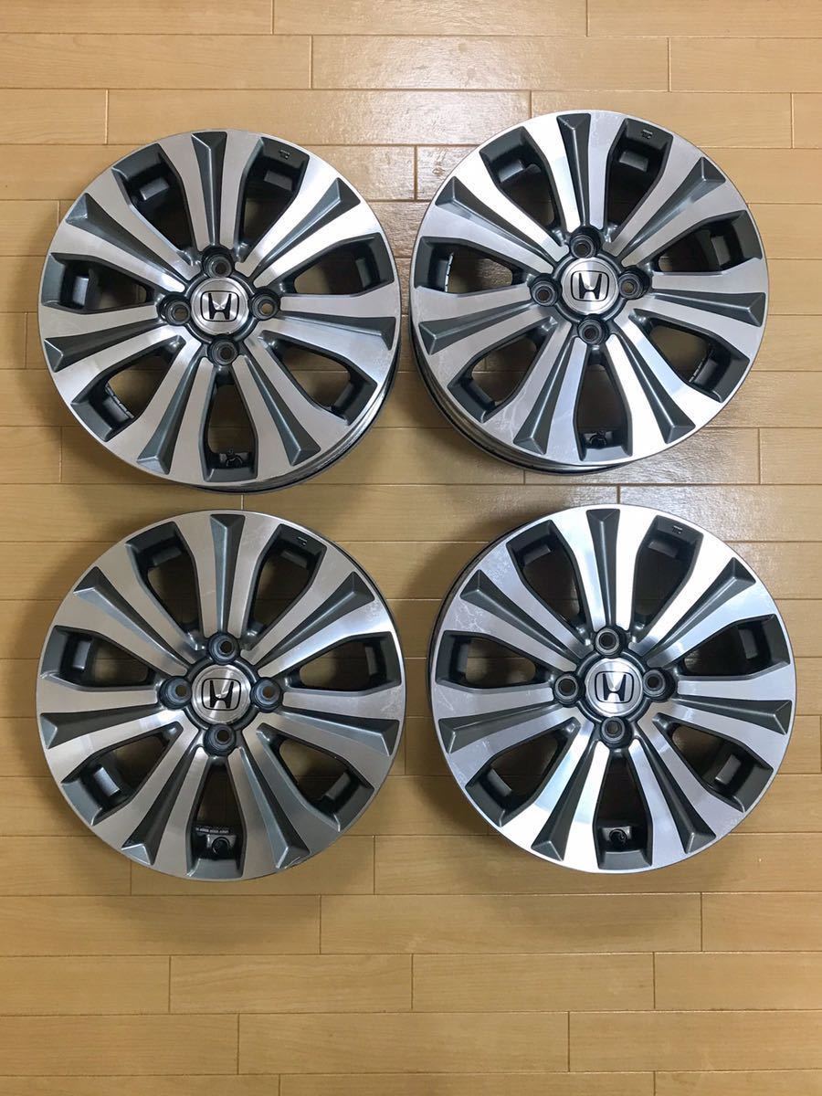4本 ホンダ フィット 純正 15インチ 6J +50 4H 100 スタッドレス ダンロップ ウインターマックス WM02 17年 185/60R15 GR GK ハイブリット 15インチ ホンダ フィット 15インチ（スタッドレスタイヤ・ホイールセット 送料無料ホンダ純正フィット純正ホイール15インチ S8522IS