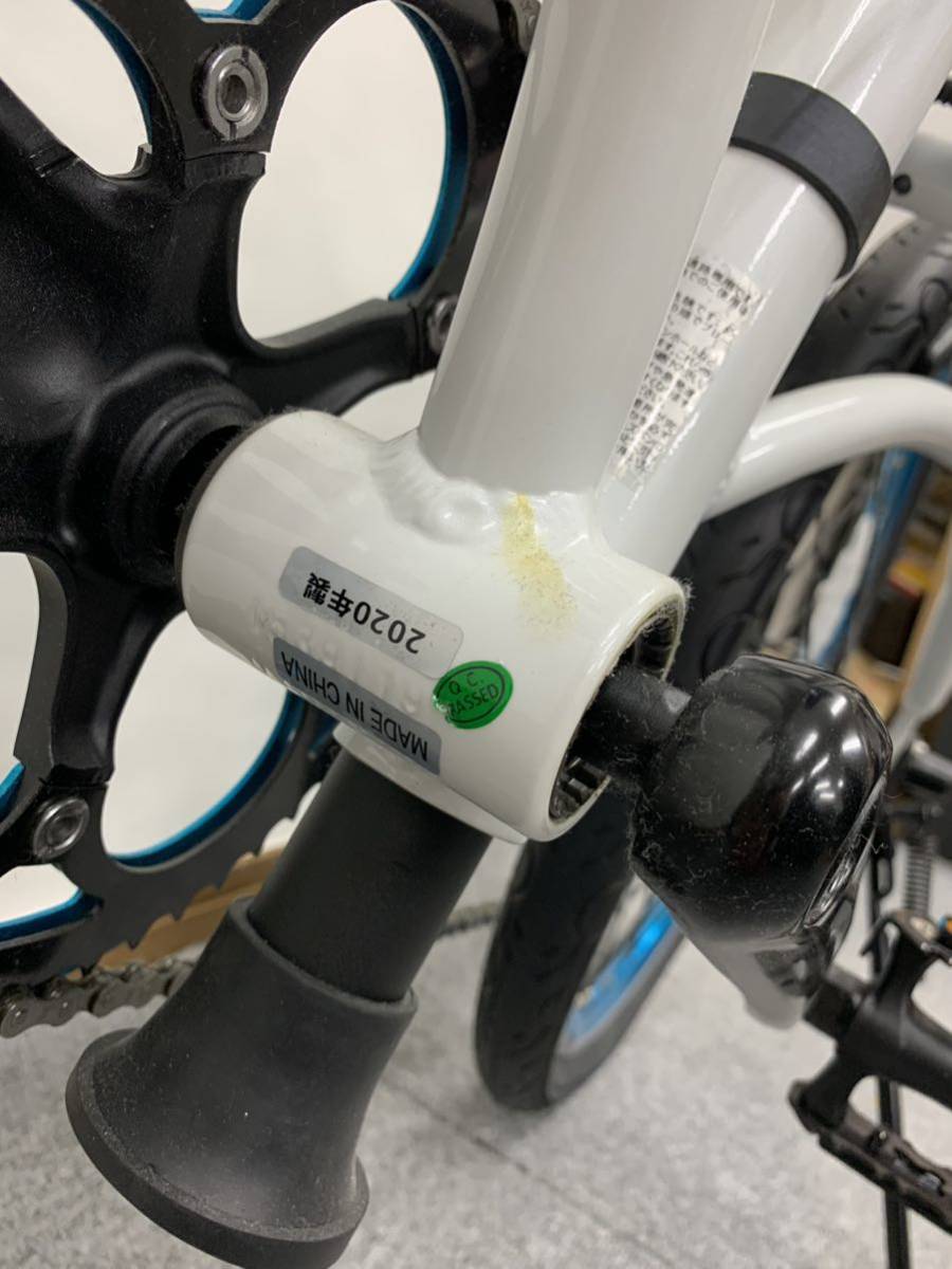 折りたたみ自転車 RENAULT ルノー 水色 6段変速 INITIAL207