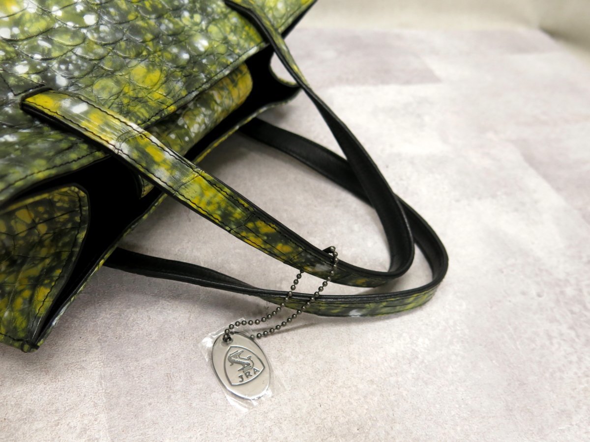 ○超美品○JRA 認定○クロコダイル 本 ワニ 革○ハンド バッグ 