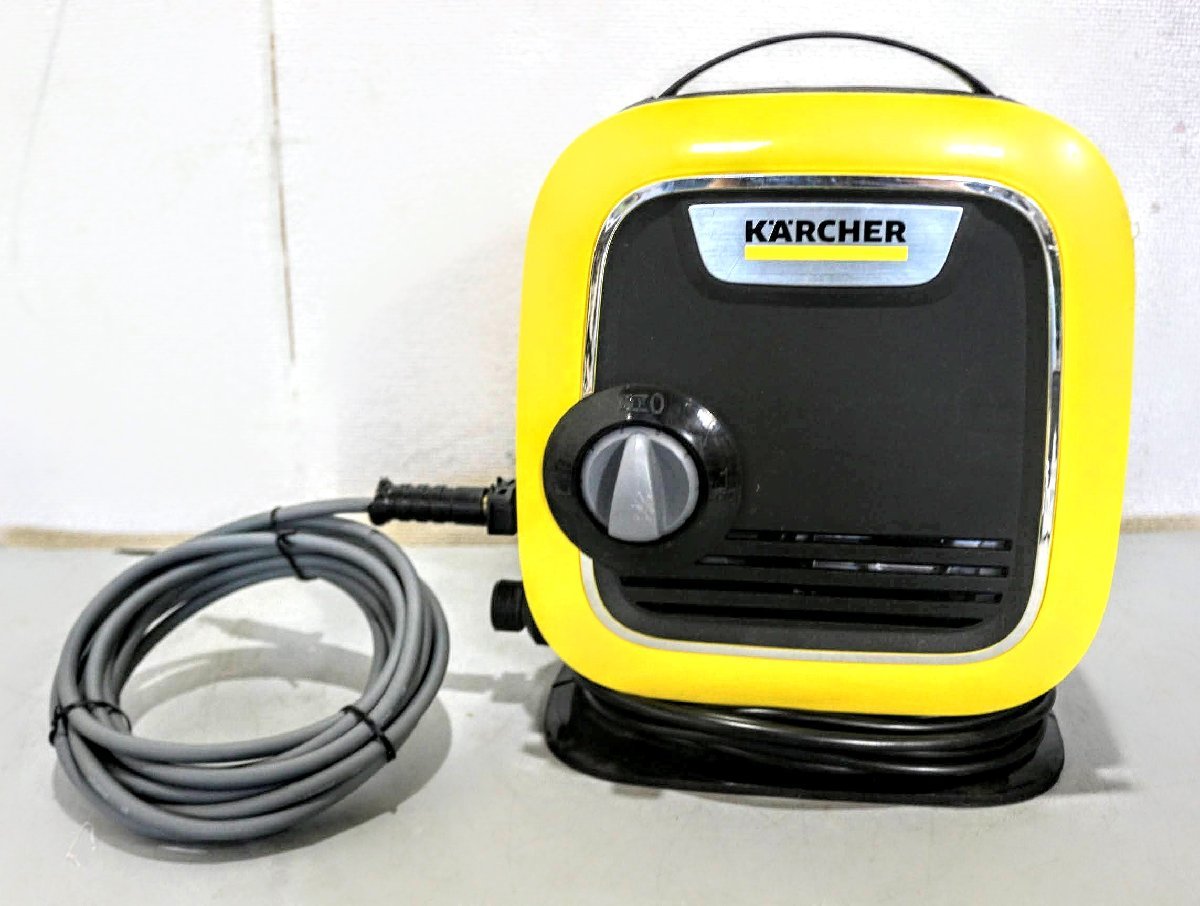 動作良好☆ケルヒャー(KARCHER) 　家庭用高圧洗浄機　コンパクトサイズ　Kmini　ホース・ノズル付き　Y492