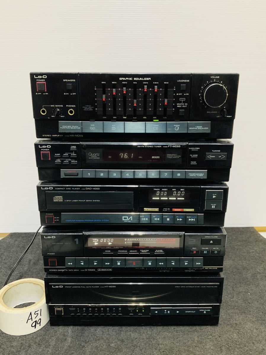 LO-D HITACHI システムコンポ カセットデッキ HT-MD55 DAD-4000 D-MD55