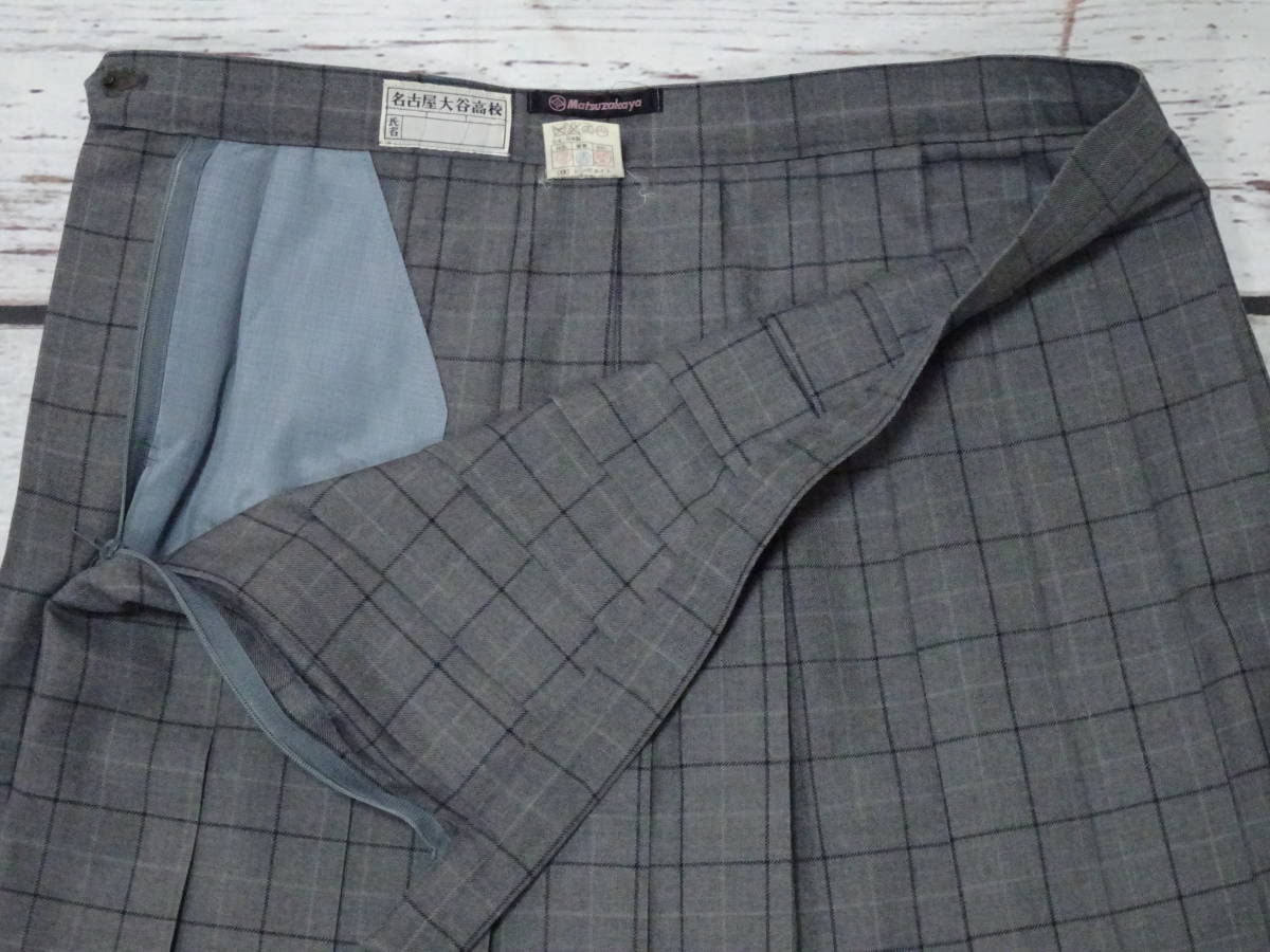 私立 高校 制服 名古屋 大谷 高等 学校 1163 私立 名古屋大谷高校 チェックスカート 冬用 色 灰 W 約84cm L 約55cm 制服 学生服 高校生 中学生 女子高生 JK JC コスプレ用