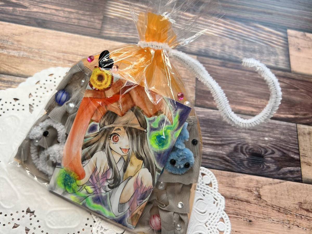 手描きイラストMoon Angelオリジナル ポストカード4枚 少年 原画