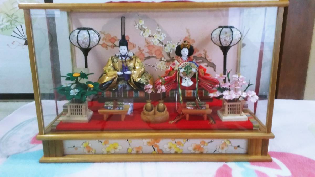 奈良人形彫刻師 瀬谷桃源作 一刀彫 雛 共箱 お雛様 雛人形