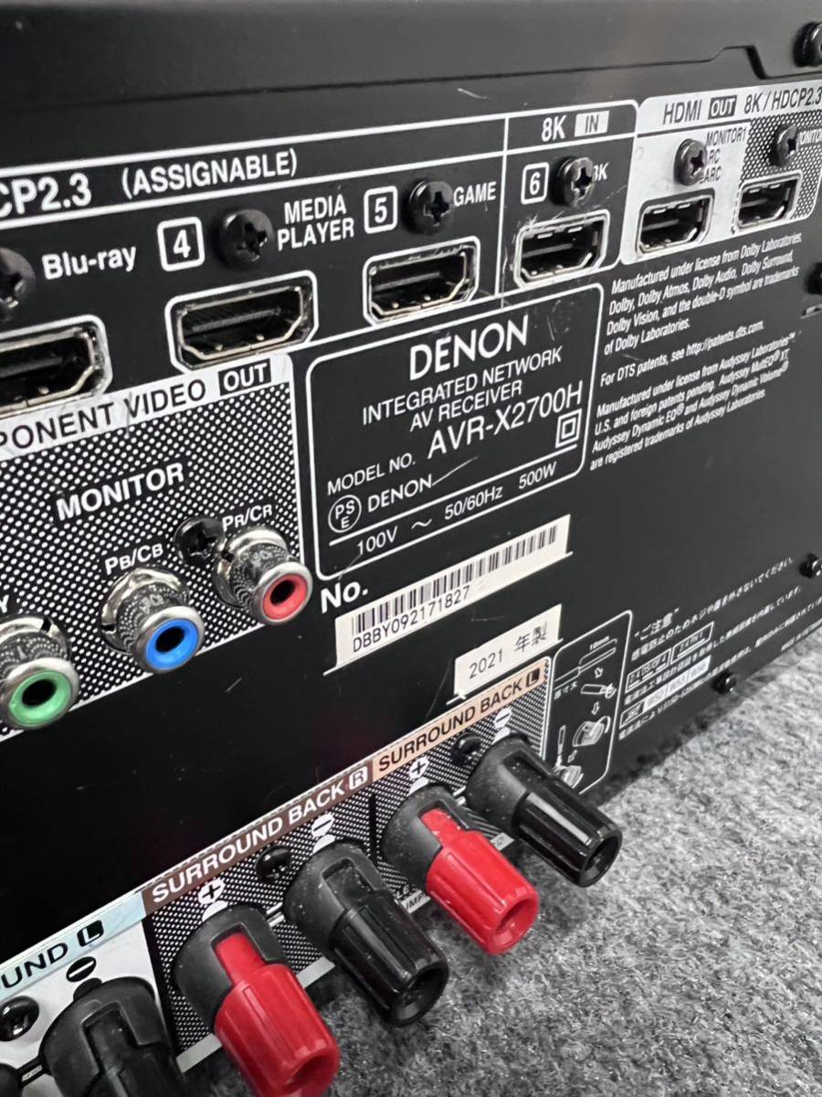 1000円スタート】DENON デノン AVR-X2700H リモコン付き AVアンプ