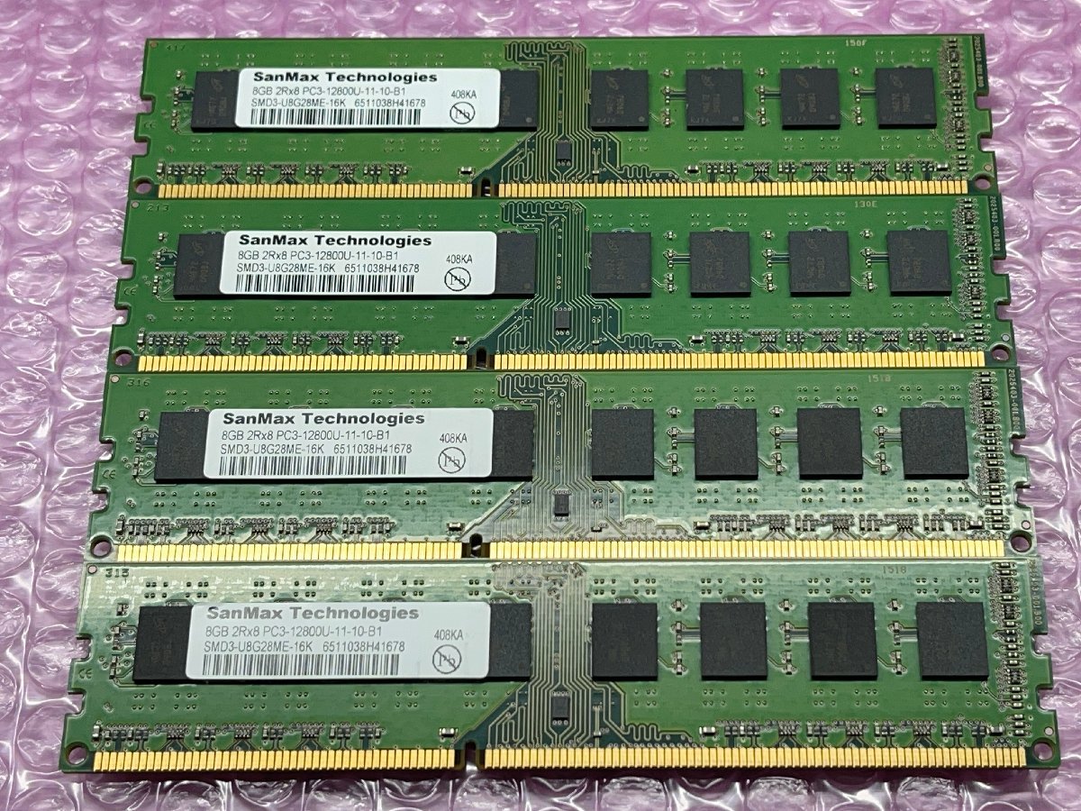 デスクトップ用メモリ 8GB 3枚セット ☆デスクトップPC用メモリ☆SanMax☆DDR3 8GB PC3-12800U☆4枚セット