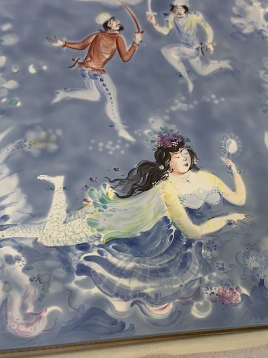 希少 MEISSEN マイセン アラビアンナイト 陶板画 大型陶板 プラーク
