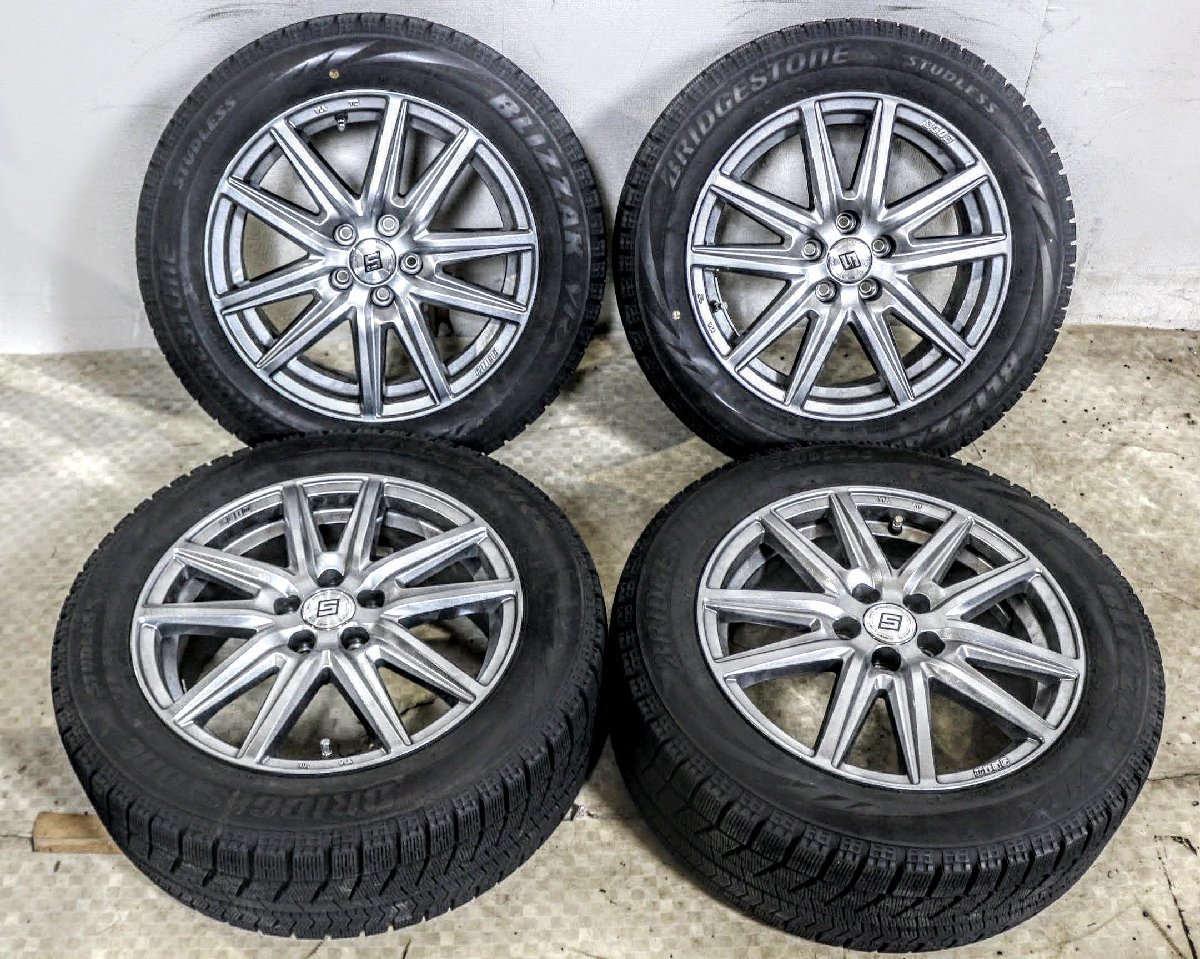 SEIN(ザイン)16インチ　アルミホイール　タイヤ（Blizzak・205/55R16　91S）　4本セット　ナット20個付属　12Y220