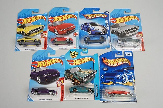 定番，大得価 ホットウィール 日産 スカイライン 2000 GT-R イエロー / シルビア S13 レッド / ブガッティ ヴェイロン ブルー など7点セット(乗用車)｜売買されたオークション情報、yahooの商品情報をアーカイ 乗用車